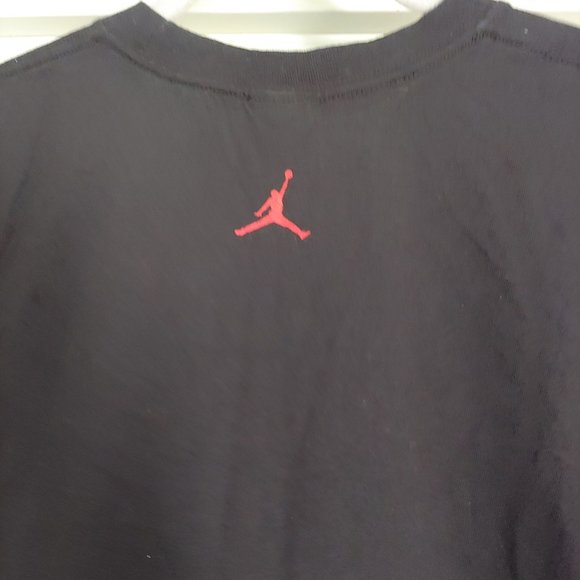 Michael Jordan Air Logo Mens Black T-Shirt XL - Picture 6 of 8